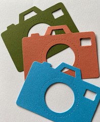CAMERA Die-Cuts(6pc)Approx.2-1/2″x 1-1/2″Flash•Pictures•film•Portrait•Say Cheese