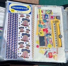 Crop In Style Binder With Lots Of Stickers ~ 18 Sheets full ~ Purple Binder