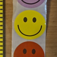 Smiley Stickers 8 Count Assorted Colors 1″ Diameter