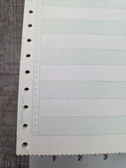 Vintage Green Bar Continuous Computer Paper 14-7/8″ x 11″ – 100 Sheets – 76 Line