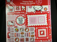 SandyLion Hello Kitty Scrapbook Theme Pack Vintage Stickers Paper Embellishments