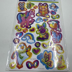 168pc Rainbow Stickers Unicorn Cat Dog Dolphin Paw Prints Hearts Art Skills