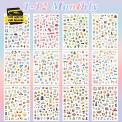 Seasonal Planner Stickers, 1000+ Calendar Stickers Monthly Holiday Sticker Plann