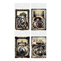 Gothic Dark Lace Paper Stickers 20Pcs Junk Journals Planner Decorative Collage