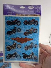 VINTAGE 1996 NEW Harley Davidson Motorcycle Stickers 3 Packs Heartline Hallmark