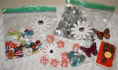 Embellishments Galore: Flowers, Fun Fibers, Buttons, Arrow Heads, Seashells, and