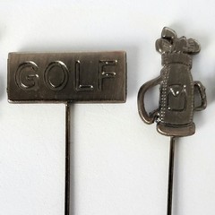 Vintage Golf Stick Pins/Picks Scrapbooking Altered Art Junk Journals Hats Retro