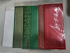 Large Lot of 16 Christmas & Birthday Peel-Off Stickers Gold Silver Red Green