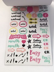 New! Planner Stickers Hearts & Stars Theme Sticker Book Of 323 pcs + Deco Tape