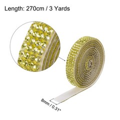 3Roll 3 Yards 8mm Diamond Ribbon Yellow