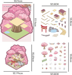 DIY 3D Sticker House – 6 Sets Kawaii Cozy Room Stickers for Adults & Kids