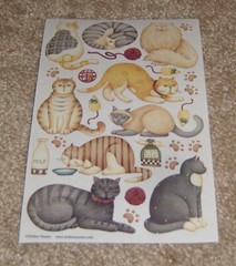 Creative Imaginations Sticker Sheet ~ by Debbie Mumm…..Pets, Cats, Felines…