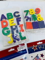 Scrapbooking Letters Numbers Stickers Die Cuts Photo Book Craft LOT