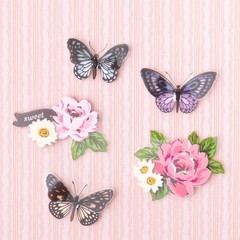 Crate Paper MOONLIGHT MAGIC (8pc) DIMENSIONAL STICKERS scrapbooking cardmaking