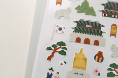 Aesthetic Seoul City Stickers for Journaling Diary Deco Korean Stationery