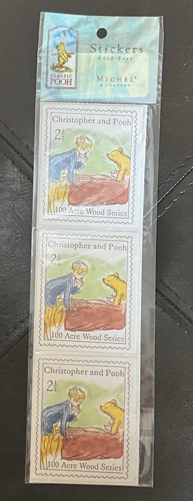 6 Sheets Vintage Disney CLASSIC WINNIE POOH CHRISTOPHER ROBIN Scrapbook Stickers