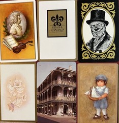 Single Playing Cards LOT of 24 BROWN YELLOW Art Nature Deco Some VTG ephemera
