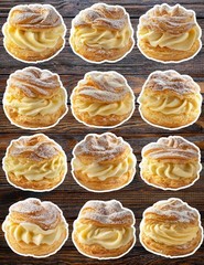 Cream Puff Vinyl Die Cut Stickers Set Scrapbooking Laptop Water Bottle