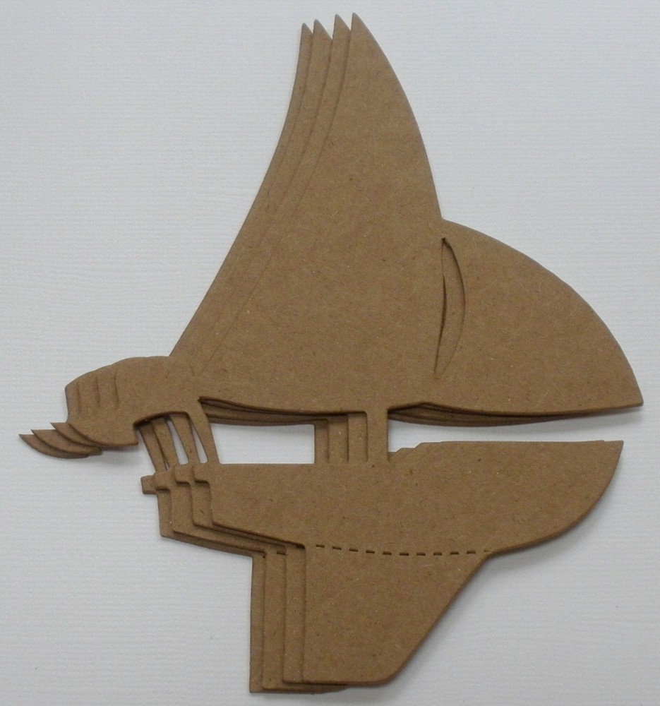 {3} *SAILBOAT* Sail Boat Embellishment Raw Bare Unfinished Chipboard Die Cuts