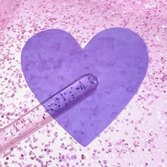 Clear Heart Stickers! – 0.25 to 4 inch – Pink or Purple See Through, Transparent