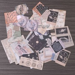 Vintage Scrapbook Supplies Pack (200 Pcs) for Art Journaling Junk Journal5875