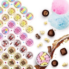 VKPI Scratch and Sniff Stickers – 864 Pieces, 12 Different Scents, Multicolor