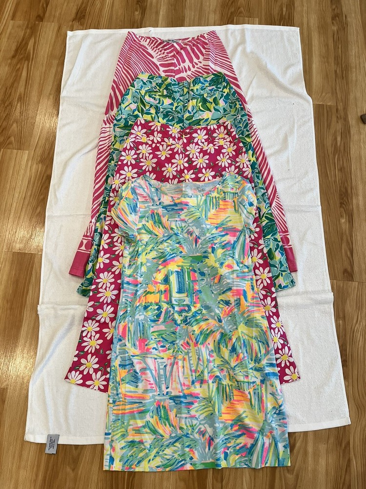 Mixed Lot of Lilly Pulitzer Barbara Gerwit Fabric Cloth Material Upcycle Crafts
