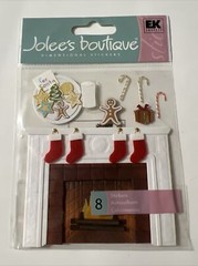 Jolee’s Boutique WAITING FOR SANTA 8pcs Dimensional Scrapbooking Stickers RARE