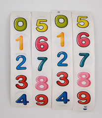30 (0 through 9) Number Stickers/Scrapbooking/Crafts/Journals/Planner/1″