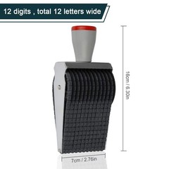 Amytalk 12 Digits Roller Stamp 6 x 7.8 x 16.8 centimeters, 12