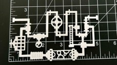 Steampunk Gearworks Die Cuts * 3 Sets * White Cardstock * Three Unique Designs