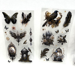 Gothic Dark Garden Stickers Scrapbooking Junk Journal Planner Card Making