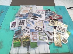 50+ Mixed Scrapbooking Supplies Lot Craft Embellishments & Metal Accents NEW