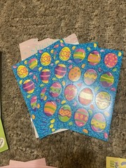 Vintage Forget Me Not Carlton Easter Stickers Sheets Bunny Rabbit Chicks Lot