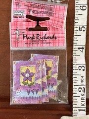 Mark Richards Handmade Flower Stickers, Purple Yellow Green, Flowers & Plants