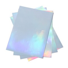 22 Sheets A4 Printable Holographic Sticker Paper Efficient Inkjet For DIY