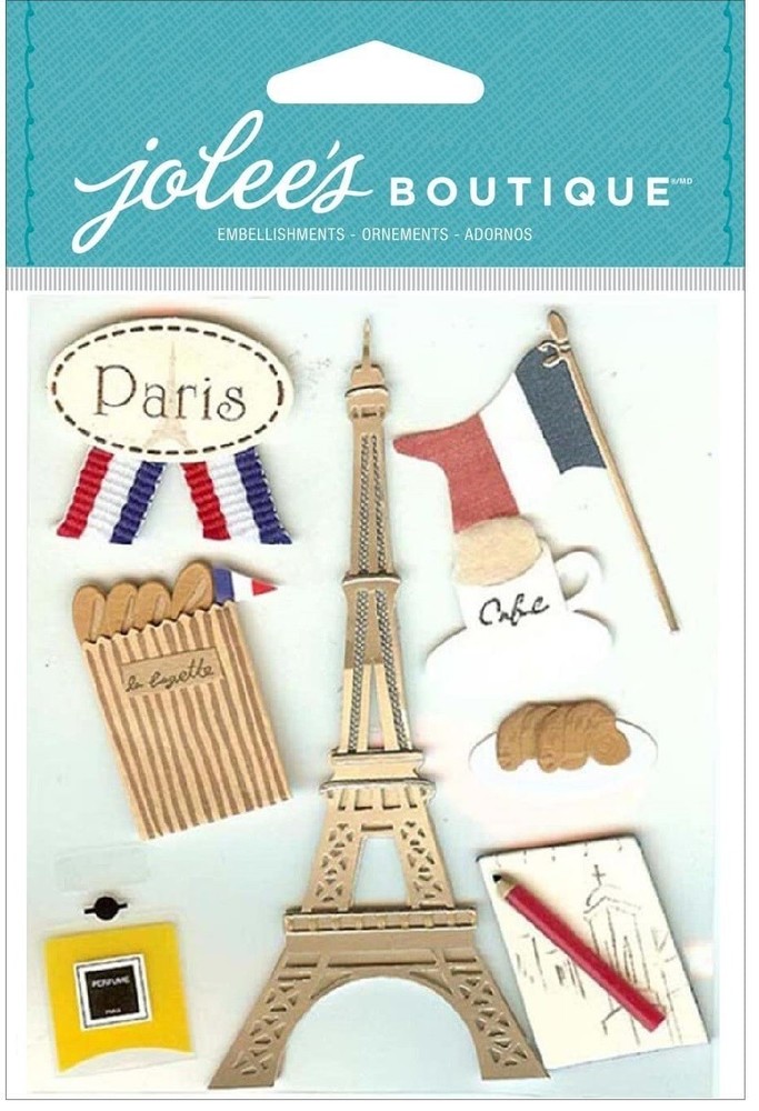 Paris, France, 3D scrapbook sticker – Jolees SPJE010