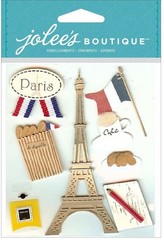 Paris, France, 3D scrapbook sticker – Jolees SPJE010