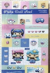 GAIA Puku Doll Seal Amusement Arcade Sticker Girl Kids Game Character MADE JAPAN