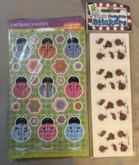 Ladybug Stickers Lot Of 2 Not Sealed Vintage READ