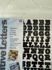 Making Memories Single Sheet Solid Black Creative Letters Stickers Scrapbooking
