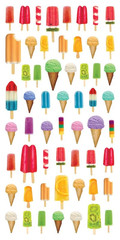 Rainbow Ice Cream Popsicles Summer Treat Stickers Planner Supply Craft Scrapbook