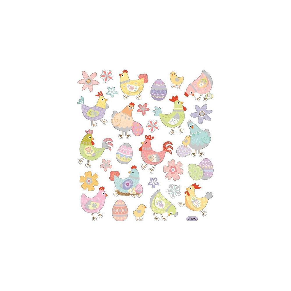 Scrapbooking Crafts Stickers Sticker King Colorful Chickens Eggs Chicks Patterns