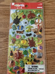 DAISO Puffy 3D Sticker Set Insect Train Sushi Japan Cute Kids Scrapbooking Lot 3