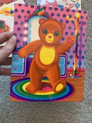 Vintage Lisa Frank Picture Play Reusable Vinyl Stickers Set Ballerina Bear