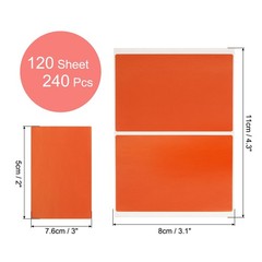 120 Sheet Orange Label Stickers 3 x 2 Inch Rectangle Coding Labels for Office