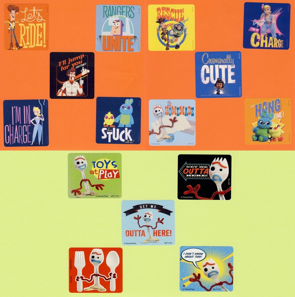 15 Toy Story Assorted – Large Stickers – Buzz Lightyear, Woody, Forky, Bo Peep