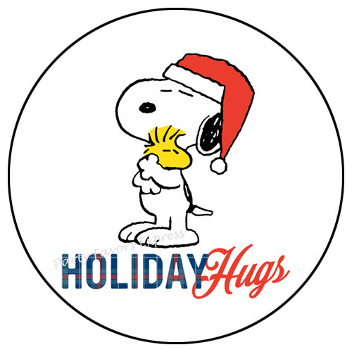 HOLIDAY HUGS CHRISTMAS ENVELOPE SEALS LABELS STICKERS PARTY FAVORS