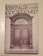 Retro Door Cardstock Sticker, 9PCS Vintage Courtyard Ephemera for Scrapbooking
