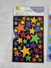 VINTAGE RAINBOW STARS Hearts Rainbow STICKERS 5 Sheets